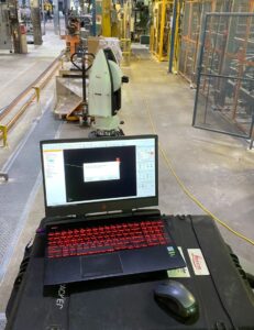 Leica laser tracker coupled with Spatial Analyzer for Select Laser Alignment at a manufacturing facility.